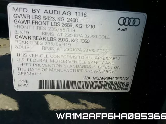 WA1M2AFP6HA085366 фото 2