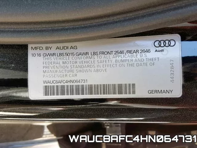 WAUC8AFC4HN064731 фото 2