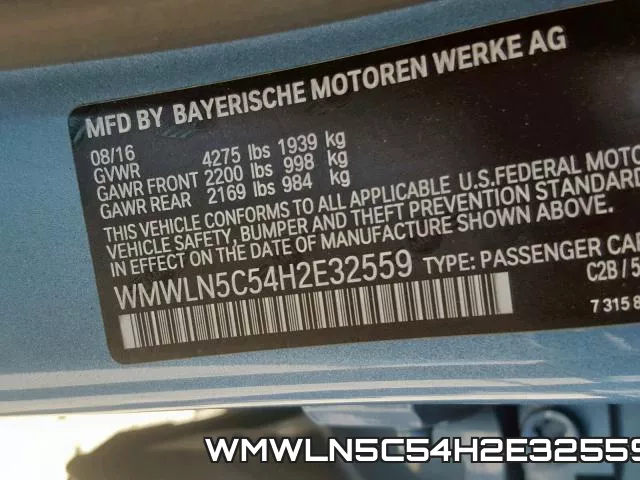 WMWLN5C54H2E32559 фото 2