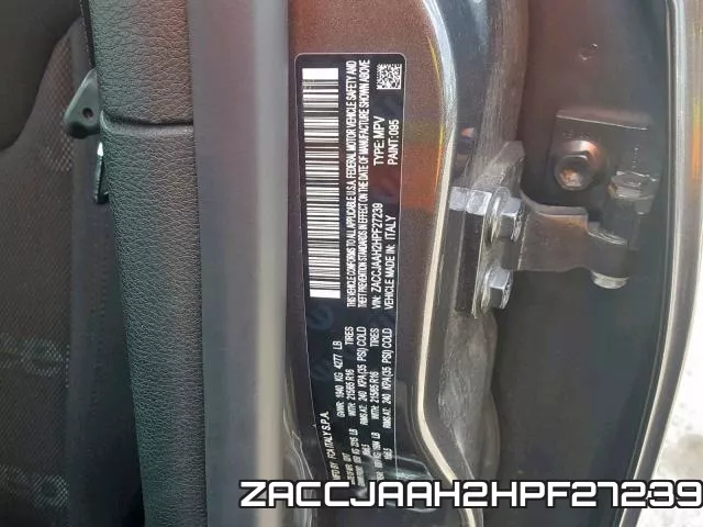 ZACCJAAH2HPF27239 фото 2