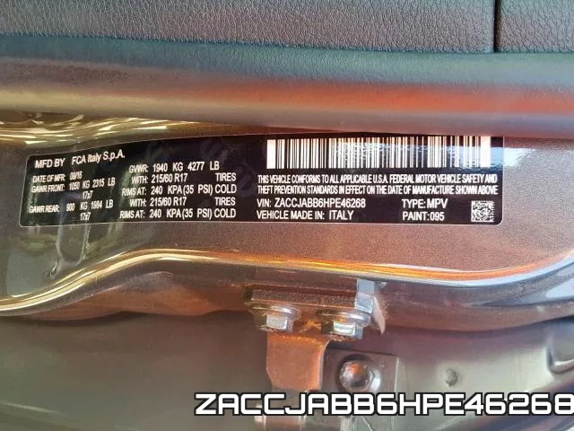 ZACCJABB6HPE46268 фото 2