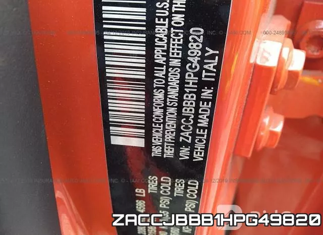 ZACCJBBB1HPG49820 фото 10