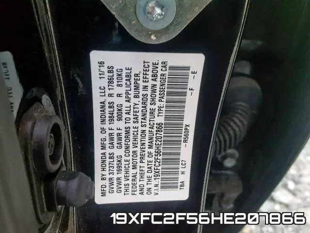 19XFC2F56HE207866 фото 2