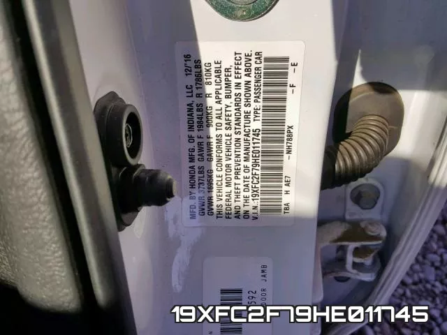 19XFC2F79HE011745 фото 2