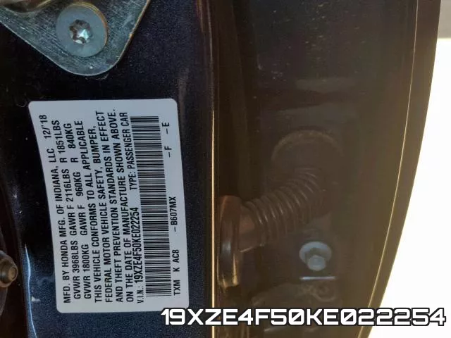 19XZE4F50KE022254 фото 2