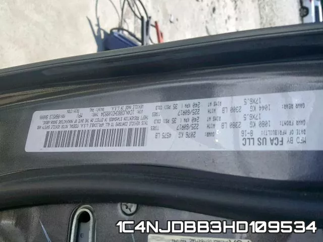 1C4NJDBB3HD109534 фото 2