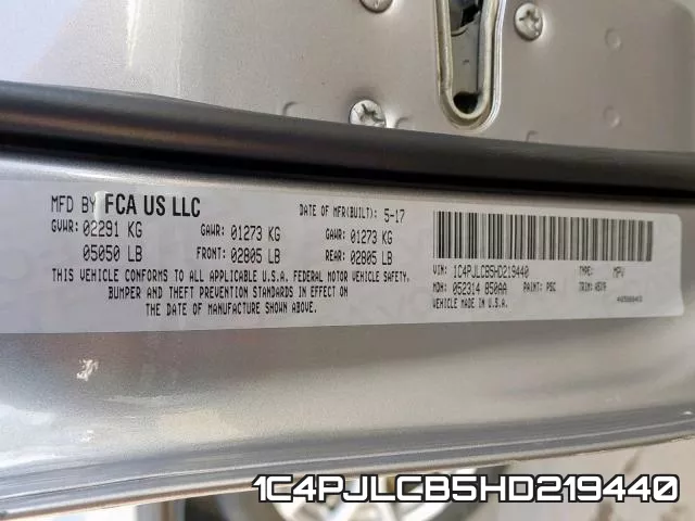 1C4PJLCB5HD219440 фото 2