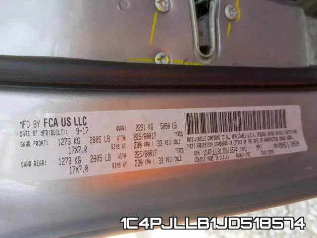 1C4PJLLB1JD518574 фото 2