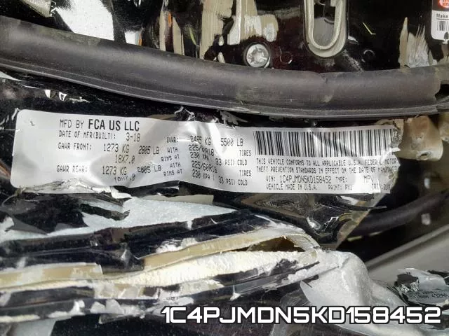 1C4PJMDN5KD158452 фото 2