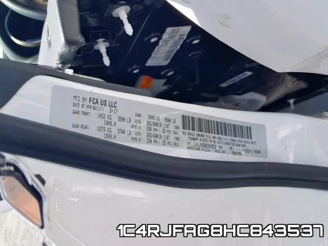 1C4RJFAG8HC843537 фото 2