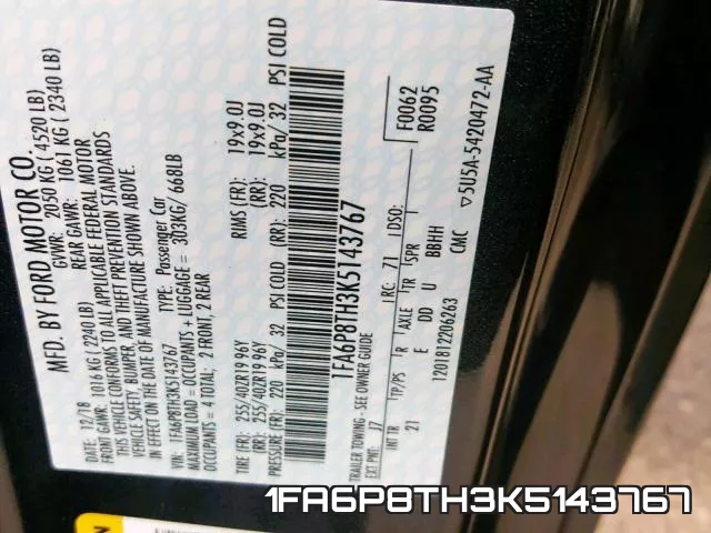 1FA6P8TH3K5143767 фото 2