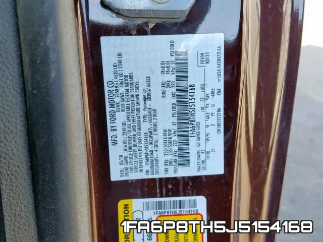 1FA6P8TH5J5154168 фото 2