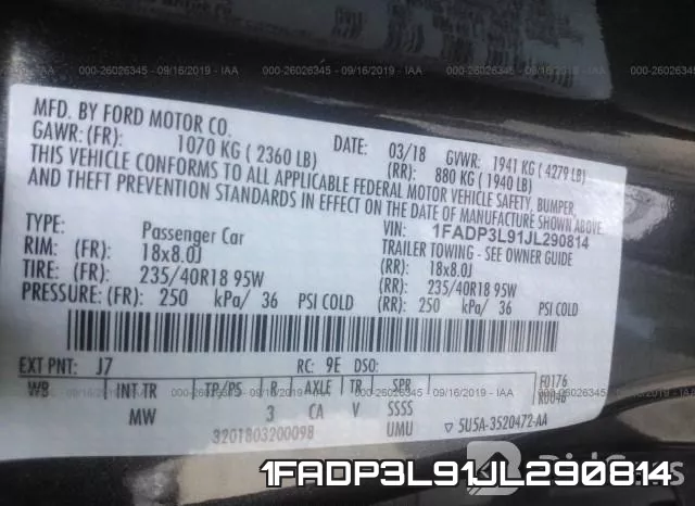 1FADP3L91JL290814 фото 10
