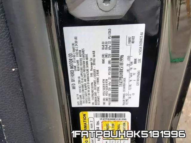 1FATP8UH8K5181996 фото 2