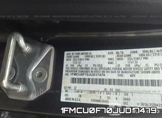 1FMCU0F70JUD17479 фото 10
