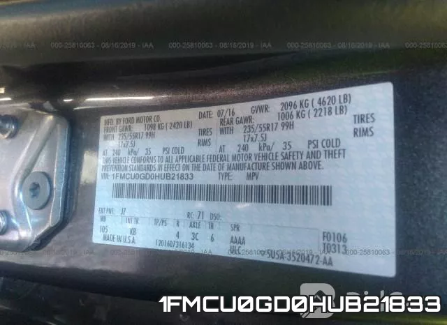 1FMCU0GD0HUB21833 фото 10