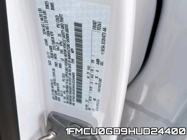 1FMCU0GD9HUD24400 фото 2