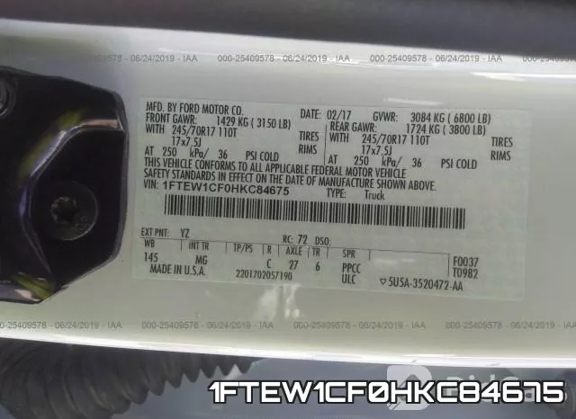 1FTEW1CF0HKC84675 фото 10