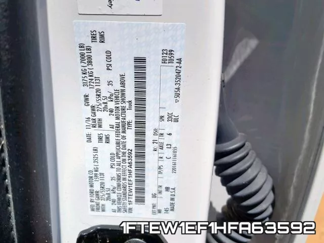 1FTEW1EF1HFA63592 фото 2