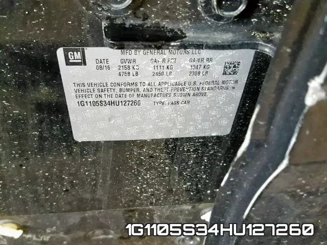 1G1105S34HU127260 фото 2