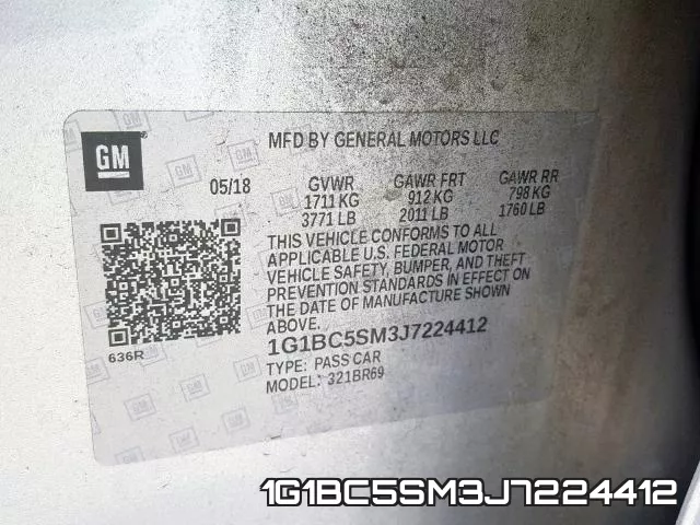 1G1BC5SM3J7224412 фото 2