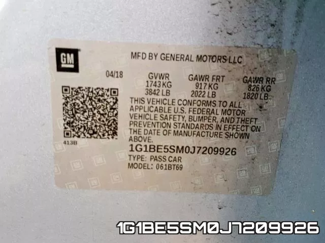 1G1BE5SM0J7209926 фото 2