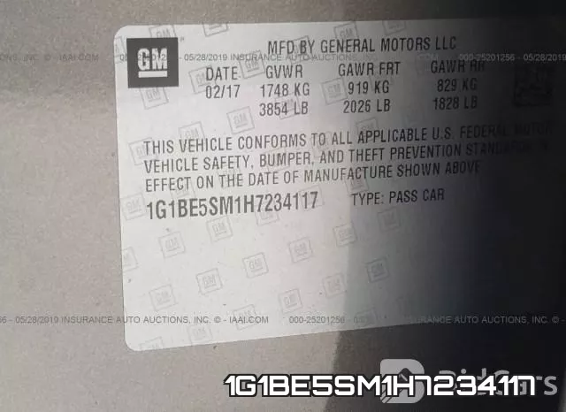 1G1BE5SM1H7234117 фото 10