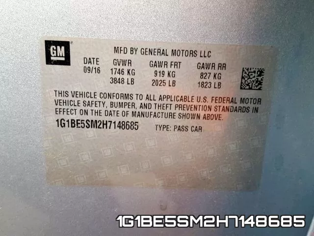 1G1BE5SM2H7148685 фото 2