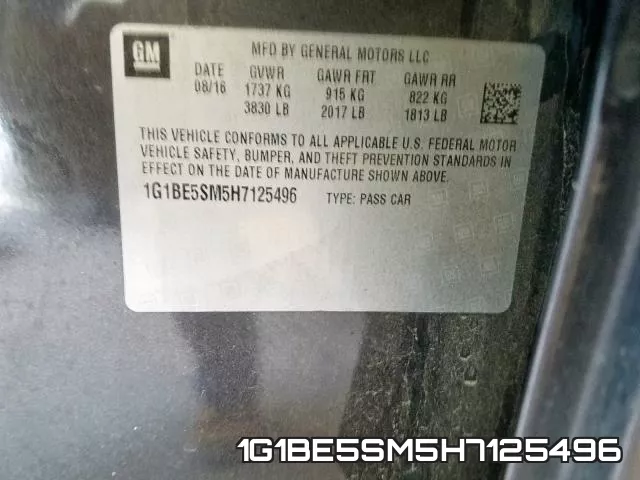 1G1BE5SM5H7125496 фото 2