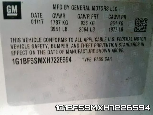 1G1BF5SMXH7226594 фото 2