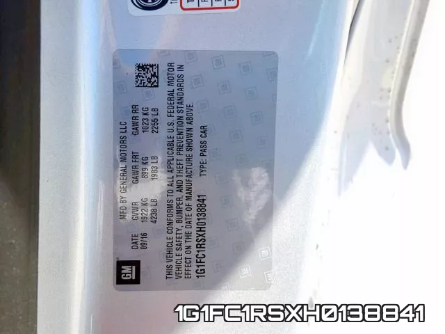 1G1FC1RSXH0138841 фото 2