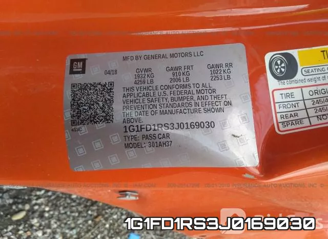 1G1FD1RS3J0169030 фото 10
