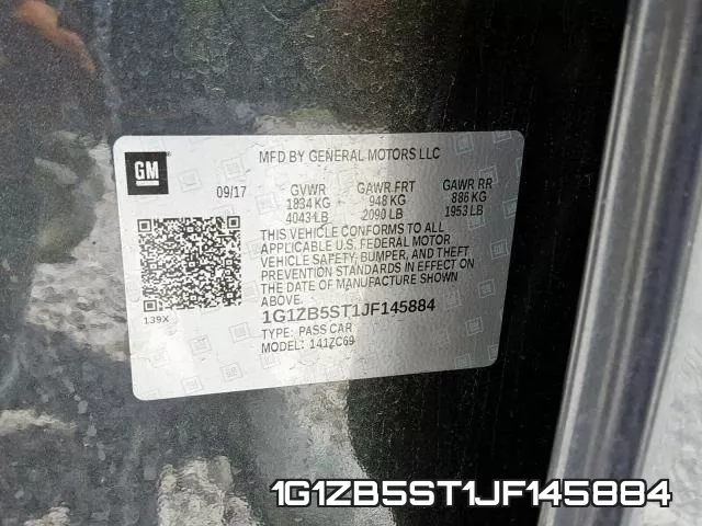 1G1ZB5ST1JF145884 фото 2