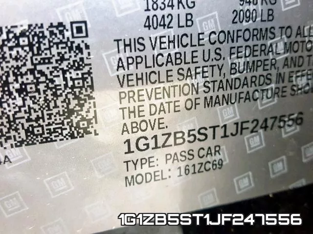 1G1ZB5ST1JF247556 фото 2