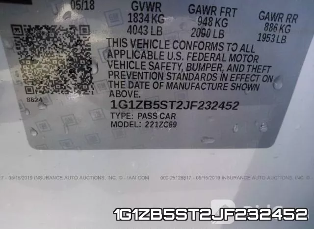 1G1ZB5ST2JF232452 фото 10