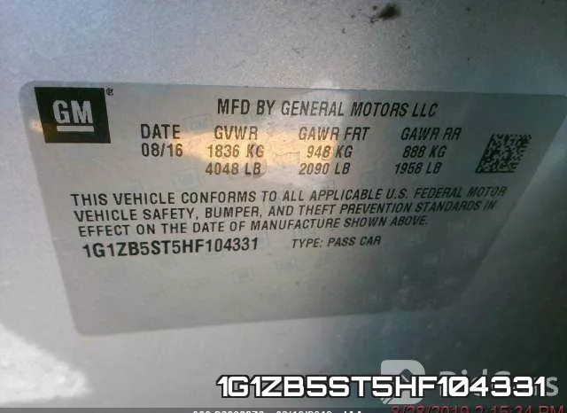 1G1ZB5ST5HF104331 фото 10