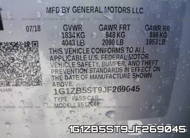 1G1ZB5ST9JF269045 фото 10