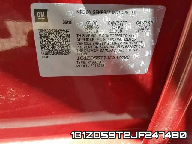 1G1ZD5ST2JF247480 фото 2