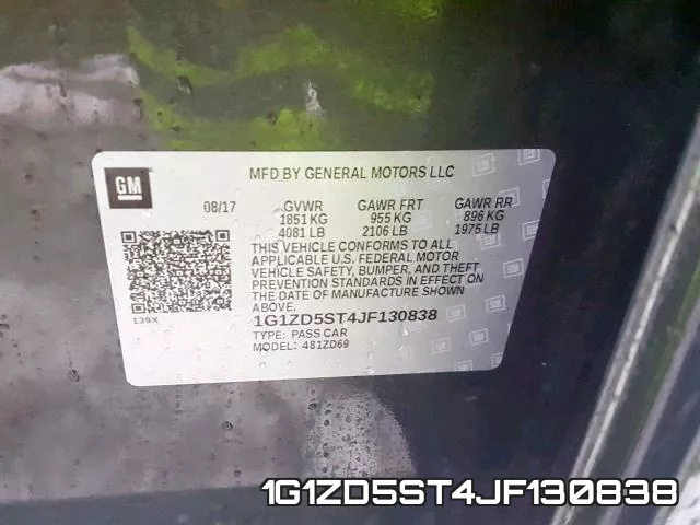 1G1ZD5ST4JF130838 фото 2