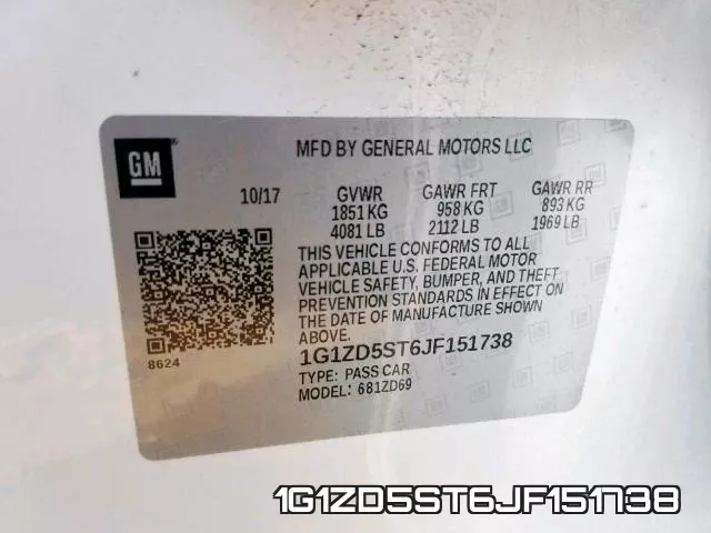 1G1ZD5ST6JF151738 фото 2
