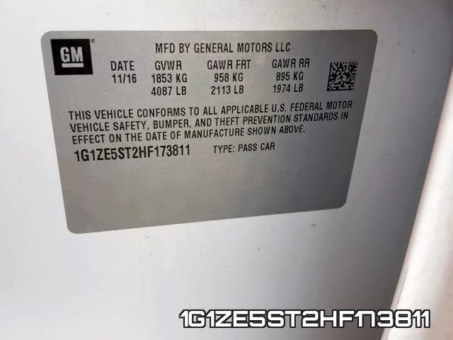 1G1ZE5ST2HF173811 фото 2