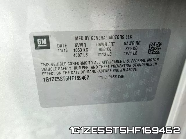 1G1ZE5ST5HF169462 фото 2