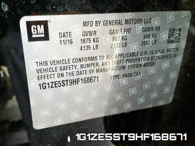1G1ZE5ST9HF168671 фото 2