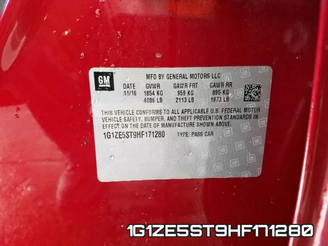1G1ZE5ST9HF171280 фото 2
