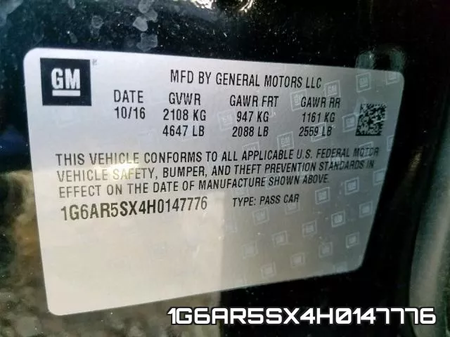 1G6AR5SX4H0147776 фото 2