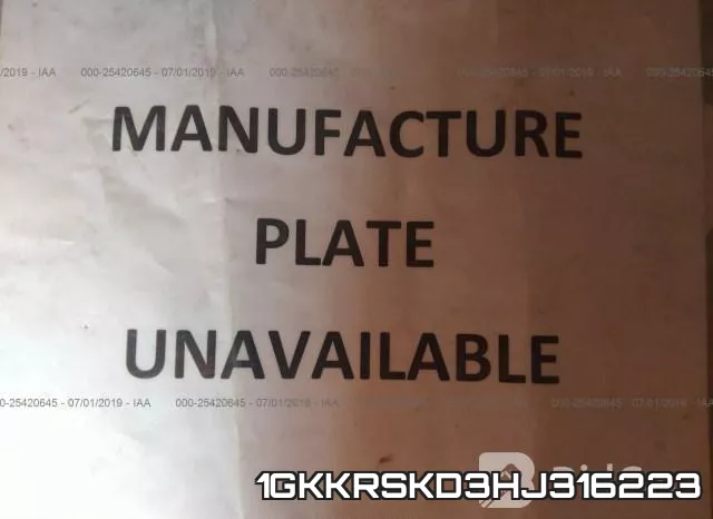 1GKKRSKD3HJ316223 фото 10