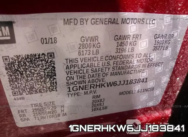 1GNERHKW6JJ183841 фото 10