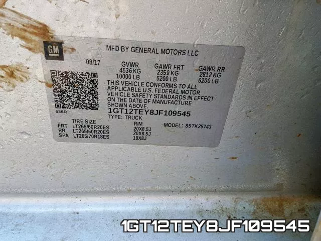 1GT12TEY8JF109545 фото 2
