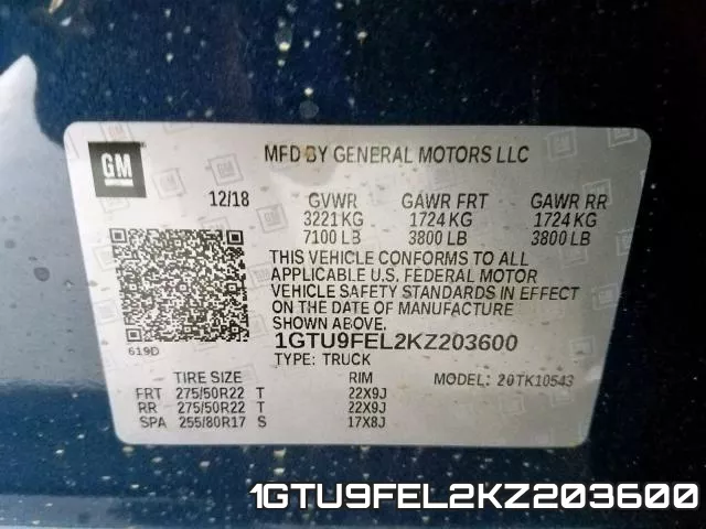 1GTU9FEL2KZ203600 фото 2