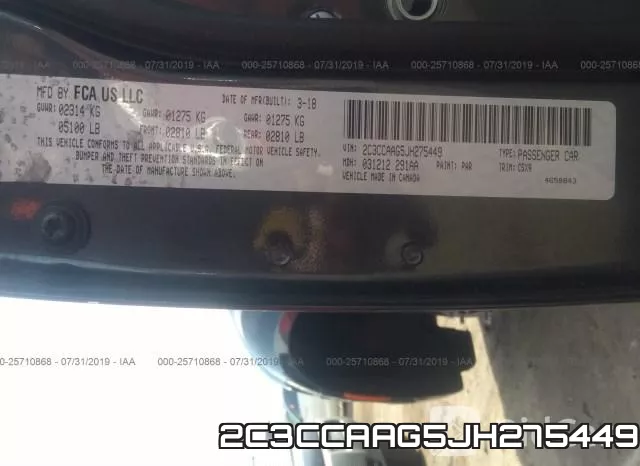 2C3CCAAG5JH275449 фото 10